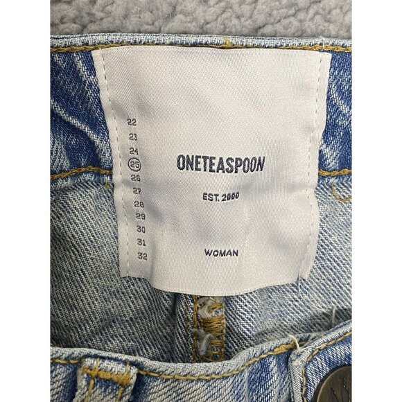 ONE TEASPOON REVOLVE Kansas Streetwalker Denim Shorts Size 25 NWT 80s Retro - Picture 4 of 6